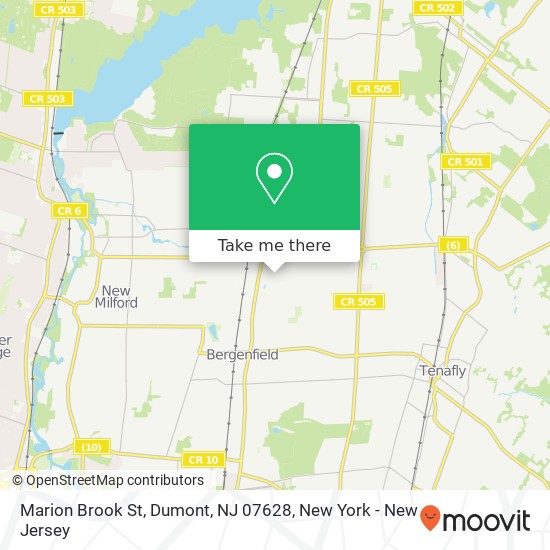 Mapa de Marion Brook St, Dumont, NJ 07628