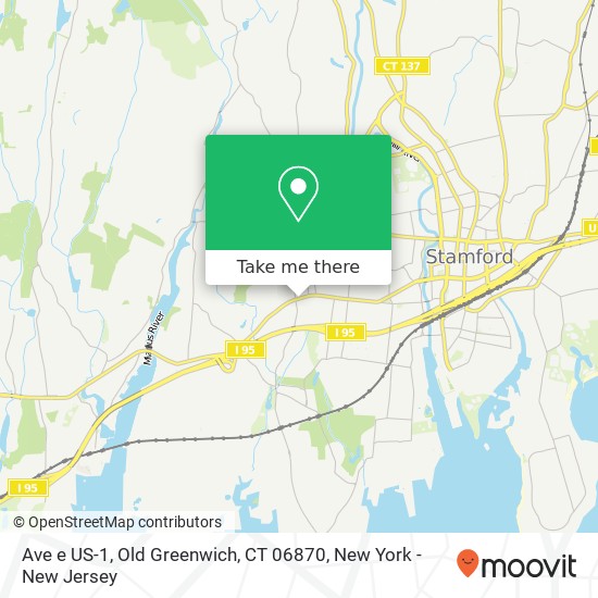 Mapa de Ave e US-1, Old Greenwich, CT 06870