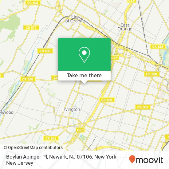Mapa de Boylan Abinger Pl, Newark, NJ 07106