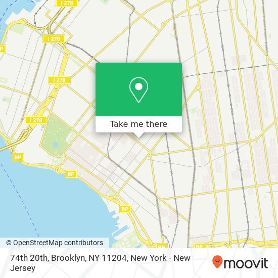 74th 20th, Brooklyn, NY 11204 map