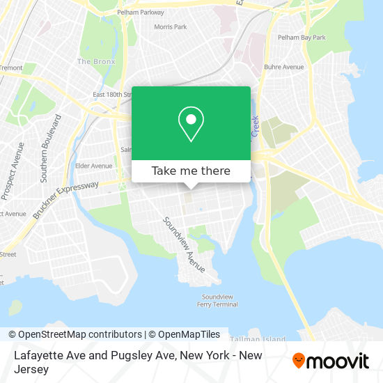 Lafayette Ave and Pugsley Ave map