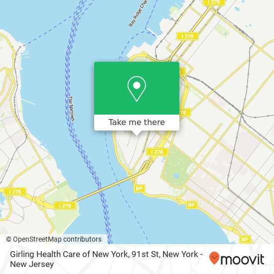 Girling Health Care of New York, 91st St map