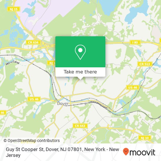 Guy St Cooper St, Dover, NJ 07801 map
