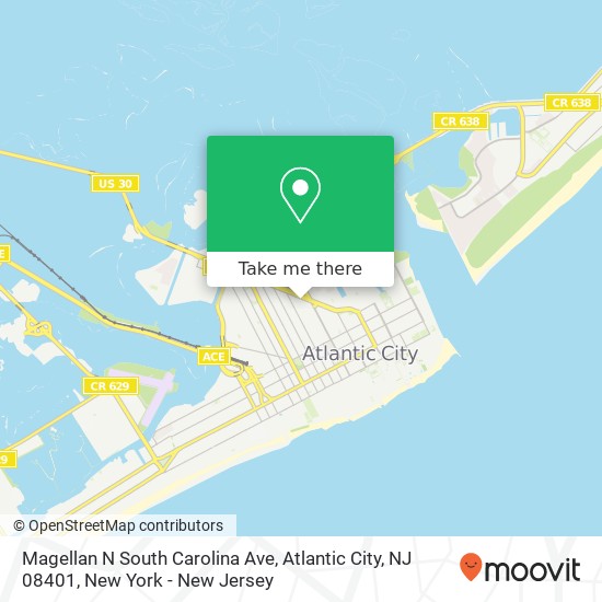 Mapa de Magellan N South Carolina Ave, Atlantic City, NJ 08401