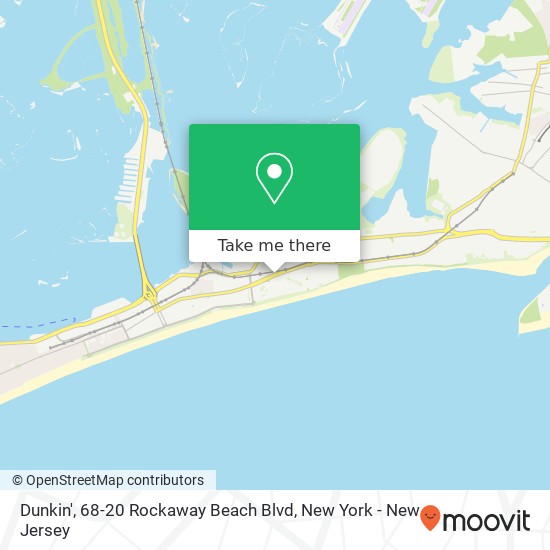 Mapa de Dunkin', 68-20 Rockaway Beach Blvd