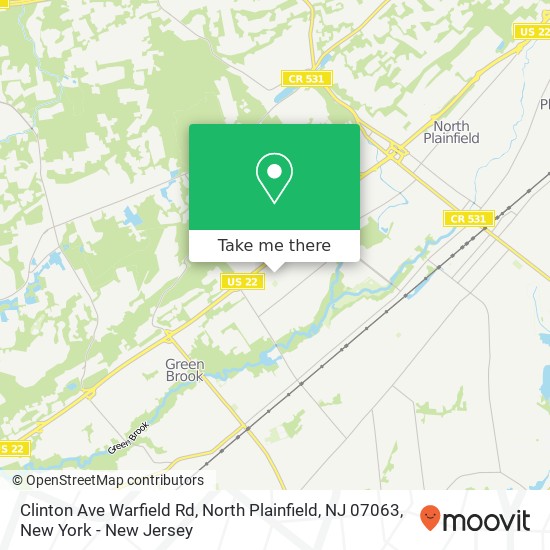 Clinton Ave Warfield Rd, North Plainfield, NJ 07063 map