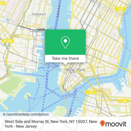 Mapa de West Side and Murray St, New York, NY 10007