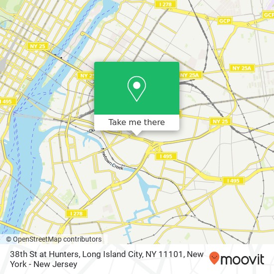 38th St at Hunters, Long Island City, NY 11101 map
