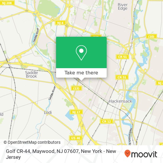 Golf CR-44, Maywood, NJ 07607 map