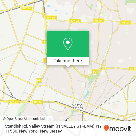 Mapa de Standish Rd, Valley Stream (N VALLEY STREAM), NY 11580