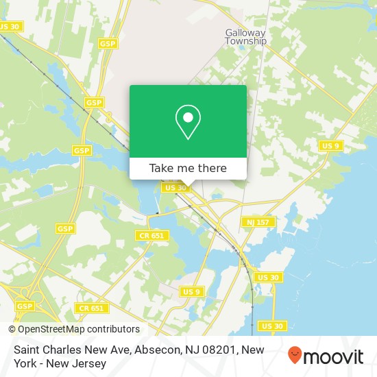 Saint Charles New Ave, Absecon, NJ 08201 map