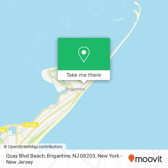 Mapa de Quay Blvd Beach, Brigantine, NJ 08203