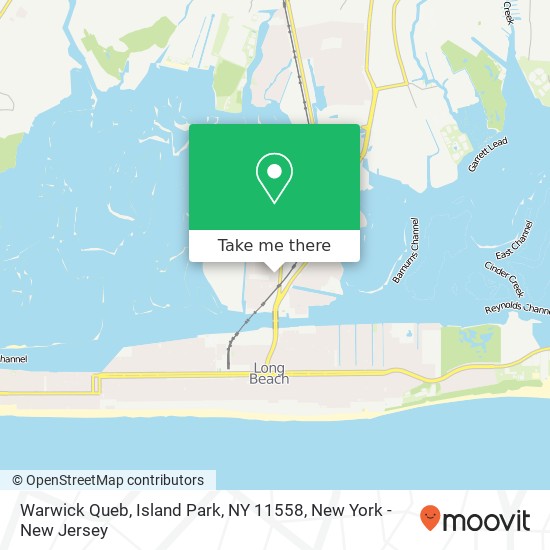 Mapa de Warwick Queb, Island Park, NY 11558