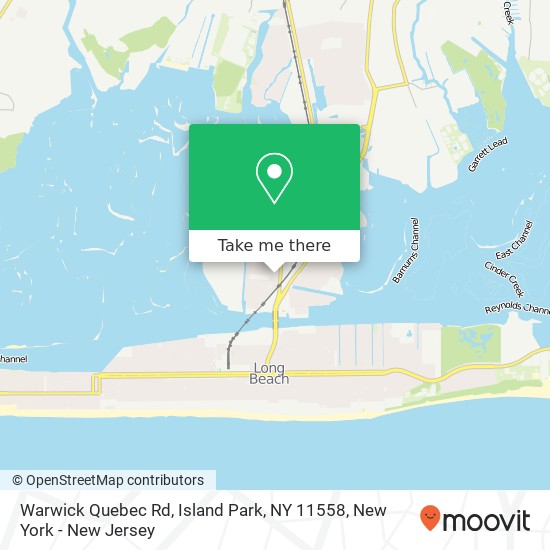 Mapa de Warwick Quebec Rd, Island Park, NY 11558