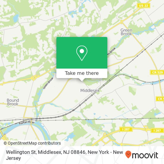 Mapa de Wellington St, Middlesex, NJ 08846