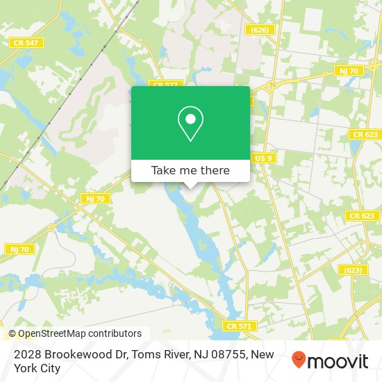 Mapa de 2028 Brookewood Dr, Toms River, NJ 08755