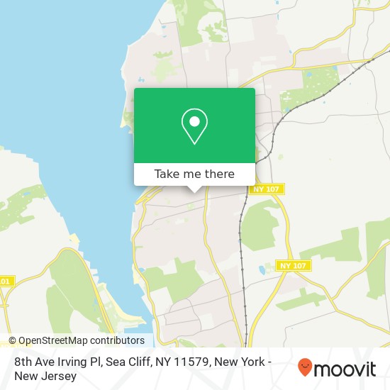 8th Ave Irving Pl, Sea Cliff, NY 11579 map