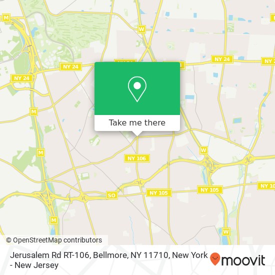 Mapa de Jerusalem Rd RT-106, Bellmore, NY 11710