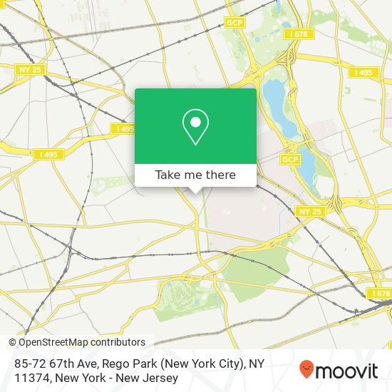 Mapa de 85-72 67th Ave, Rego Park (New York City), NY 11374