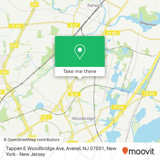 Mapa de Tappen E Woodbridge Ave, Avenel, NJ 07001