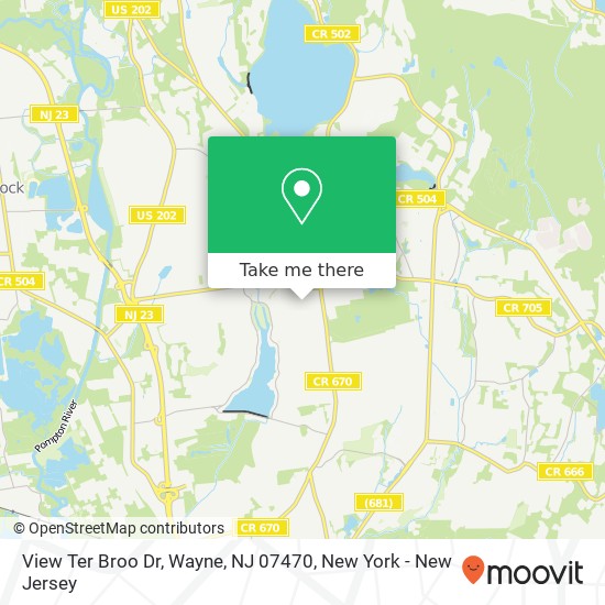 View Ter Broo Dr, Wayne, NJ 07470 map