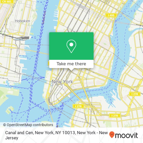 Mapa de Canal and Cen, New York, NY 10013