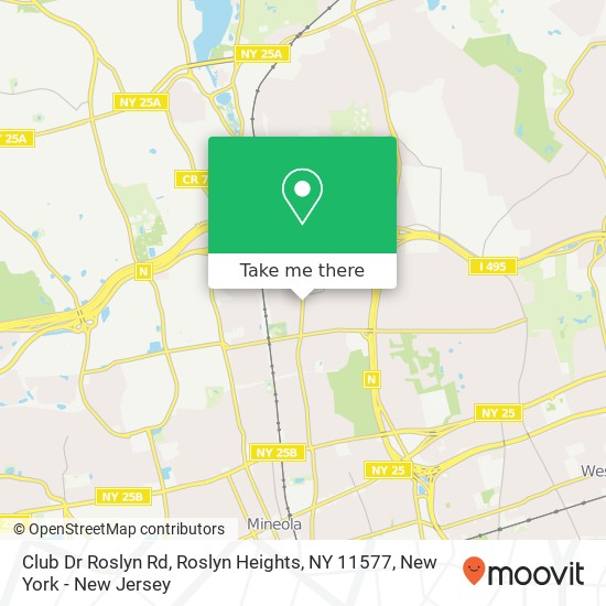 Club Dr Roslyn Rd, Roslyn Heights, NY 11577 map
