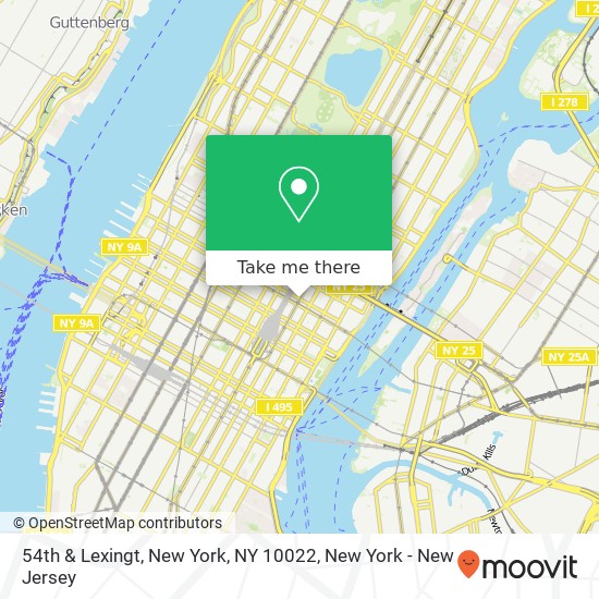 Mapa de 54th & Lexingt, New York, NY 10022