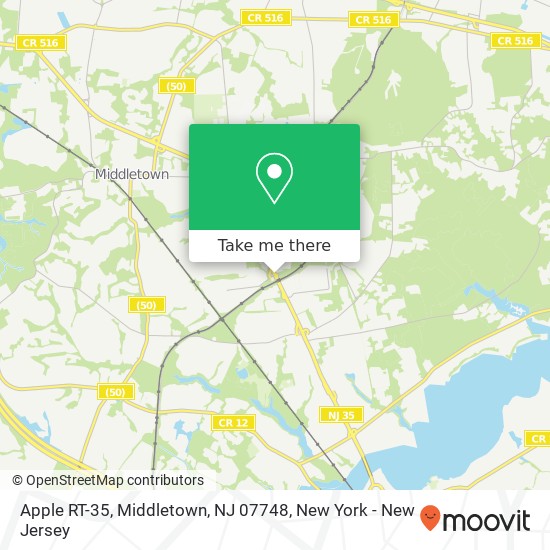 Mapa de Apple RT-35, Middletown, NJ 07748