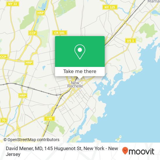 Mapa de David Mener, MD, 145 Huguenot St