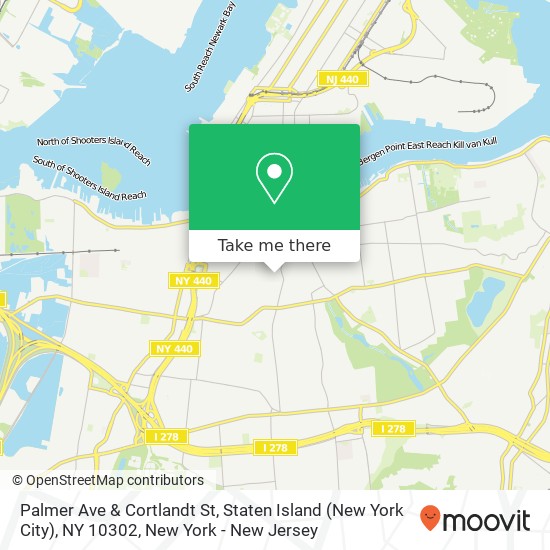 Mapa de Palmer Ave & Cortlandt St, Staten Island (New York City), NY 10302