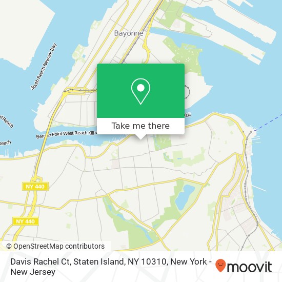 Mapa de Davis Rachel Ct, Staten Island, NY 10310