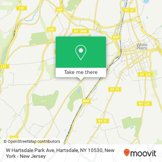 Mapa de W Hartsdale Park Ave, Hartsdale, NY 10530