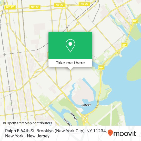 Mapa de Ralph E 64th St, Brooklyn (New York City), NY 11234