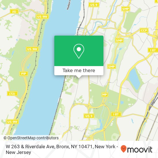 Mapa de W 263 & Riverdale Ave, Bronx, NY 10471