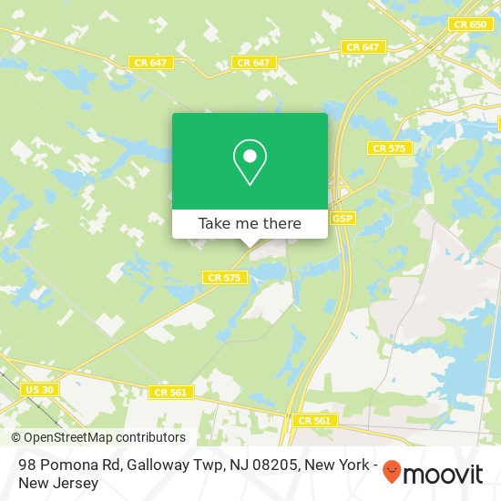 98 Pomona Rd, Galloway Twp, NJ 08205 map