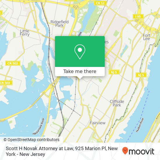 Mapa de Scott H Novak Attorney at Law, 925 Marion Pl