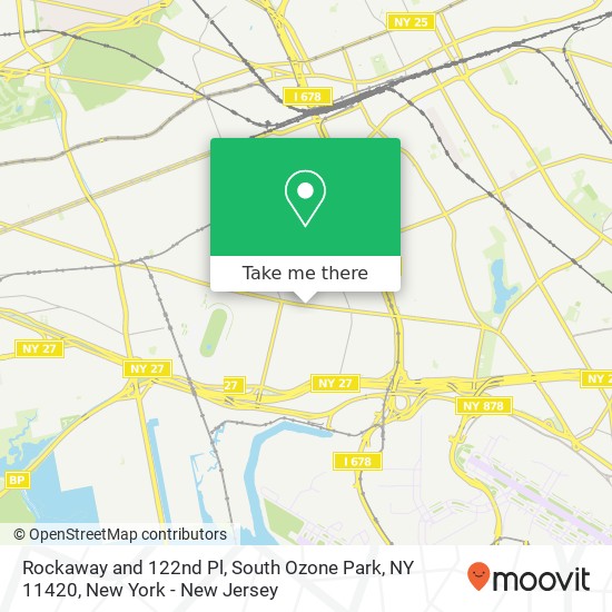 Mapa de Rockaway and 122nd Pl, South Ozone Park, NY 11420