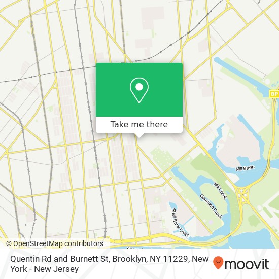 Quentin Rd and Burnett St, Brooklyn, NY 11229 map