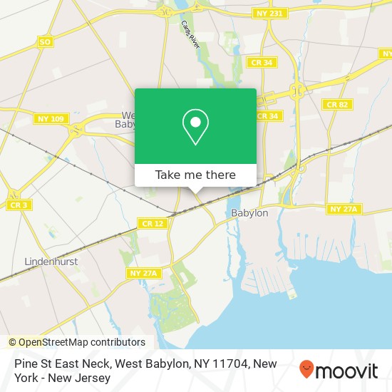 Mapa de Pine St East Neck, West Babylon, NY 11704