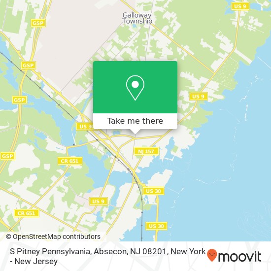 S Pitney Pennsylvania, Absecon, NJ 08201 map