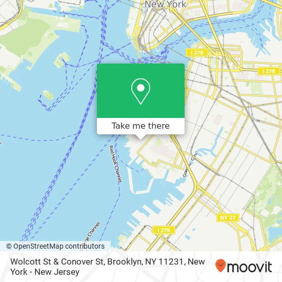 Mapa de Wolcott St & Conover St, Brooklyn, NY 11231