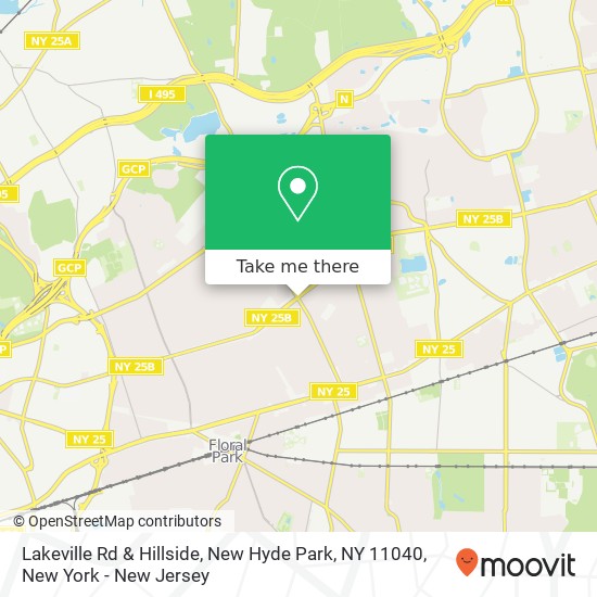 Mapa de Lakeville Rd & Hillside, New Hyde Park, NY 11040