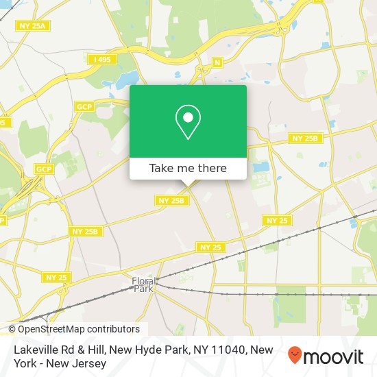 Mapa de Lakeville Rd & Hill, New Hyde Park, NY 11040