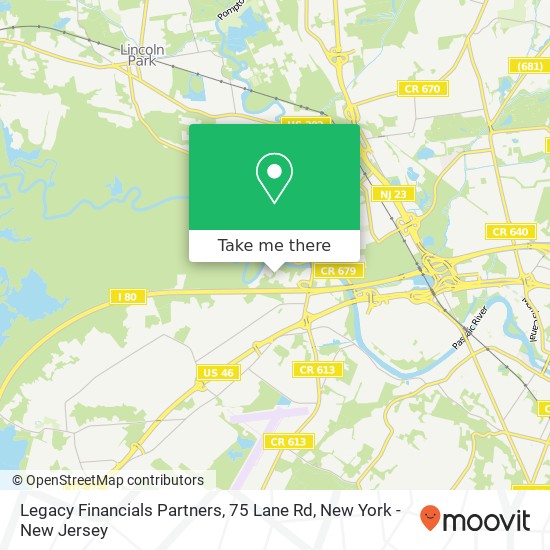 Legacy Financials Partners, 75 Lane Rd map