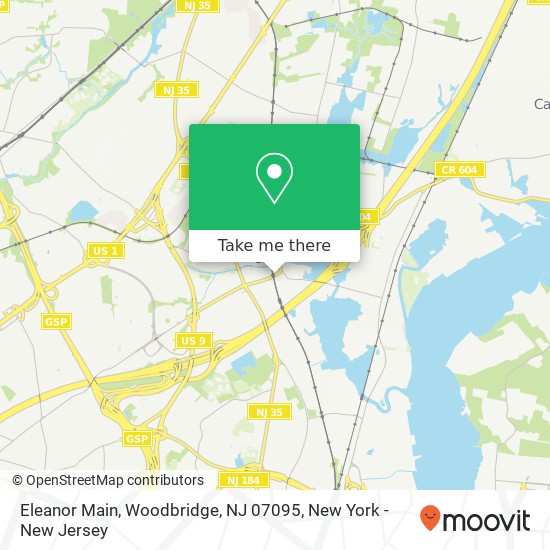 Mapa de Eleanor Main, Woodbridge, NJ 07095