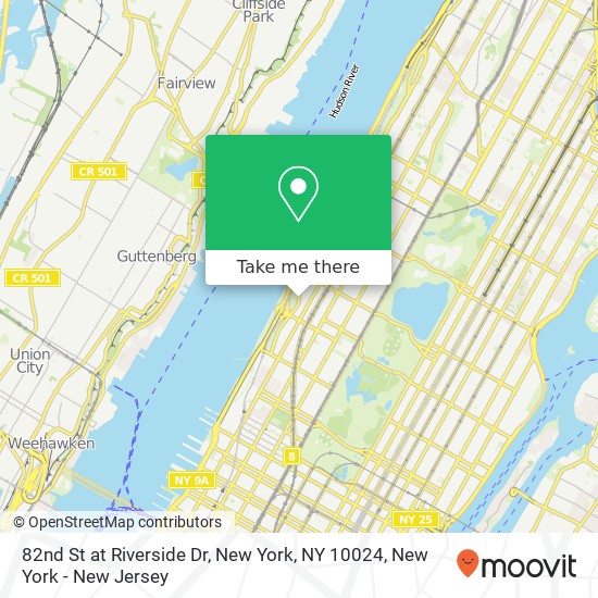 82nd St at Riverside Dr, New York, NY 10024 map