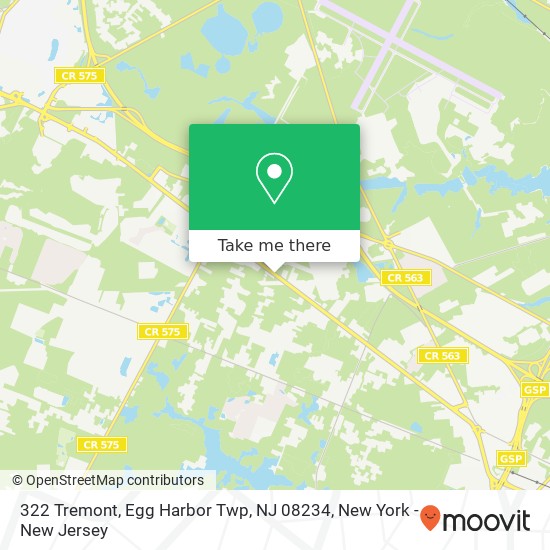 322 Tremont, Egg Harbor Twp, NJ 08234 map