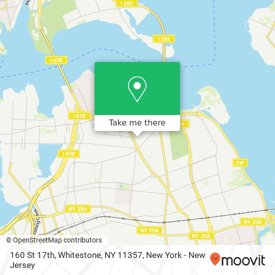 Mapa de 160 St 17th, Whitestone, NY 11357