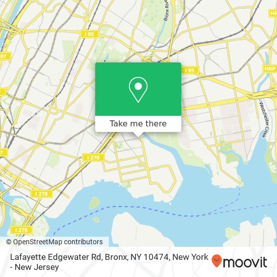 Mapa de Lafayette Edgewater Rd, Bronx, NY 10474